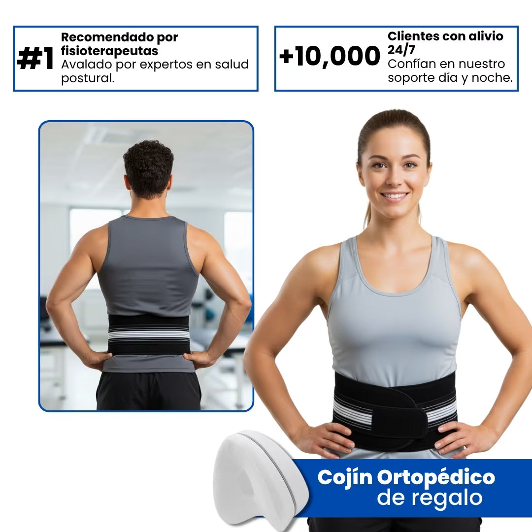 Pack Alivio 24/7® | Cinturón Sacroilíaco + Cojín Ortopédico(REGALO)