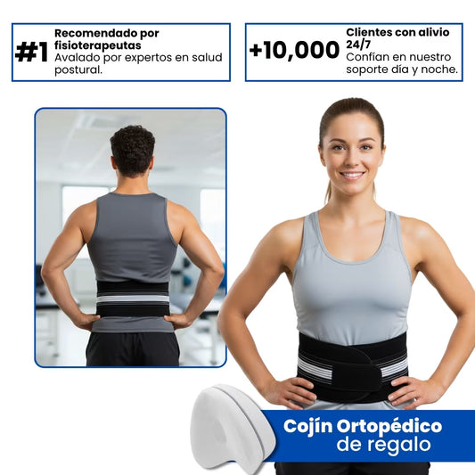 Pack Alivio 24/7® | Cinturón Sacroilíaco + Cojín Ortopédico(REGALO)