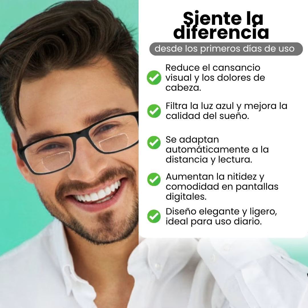 Gafas MultiMed con Montura Retro | MULTIFOCALES 2 en 1 Con PROTECCIÓN Contra La LUZ AZUL ¡OFERTA 2X1!