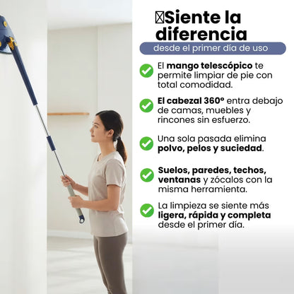 Mopa Fregona Triangular 360º + 10 RECAMBIOS GRATIS, ¡SOLO HOY!