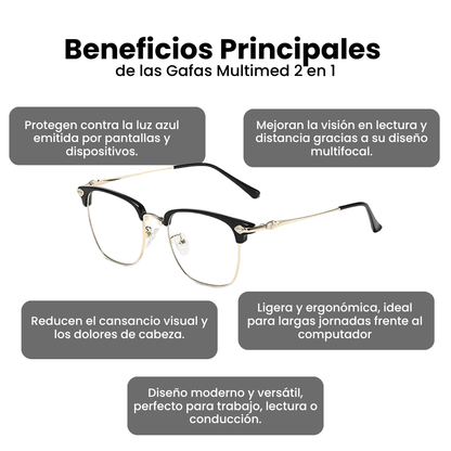 Gafas MultiMed | MULTIFOCALES 2 en 1 Con PROTECCIÓN Contra La LUZ AZUL ¡OFERTA 2X1!
