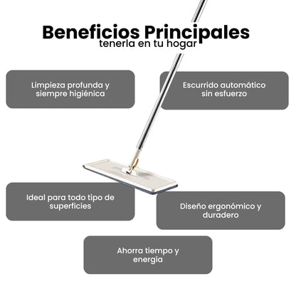 MOPA FREGONA 360º + CUBO AUTOESCURRIBLE + 3 RECAMBIOS GRATIS