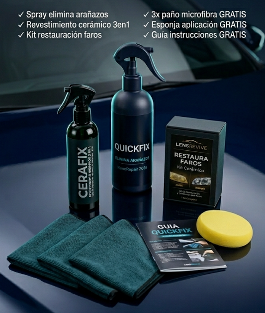 PACK COCHE COMO NUEVO — Arañazos + Faros + Cerámica (Con 2 Regalos)