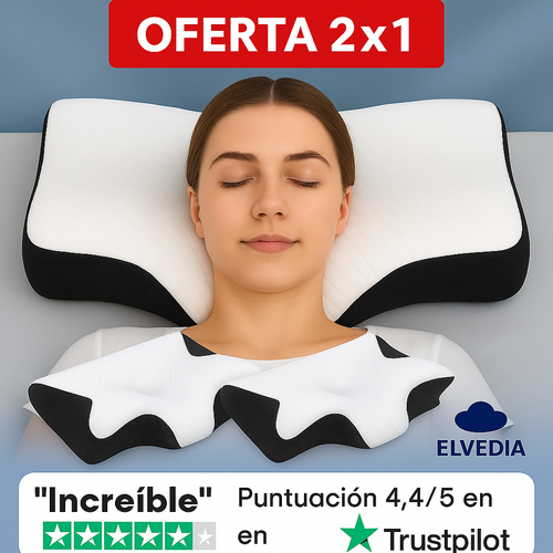ELVEDIA Comfort+™ Almohada Ortopédica Premium - OFERTA 2X1