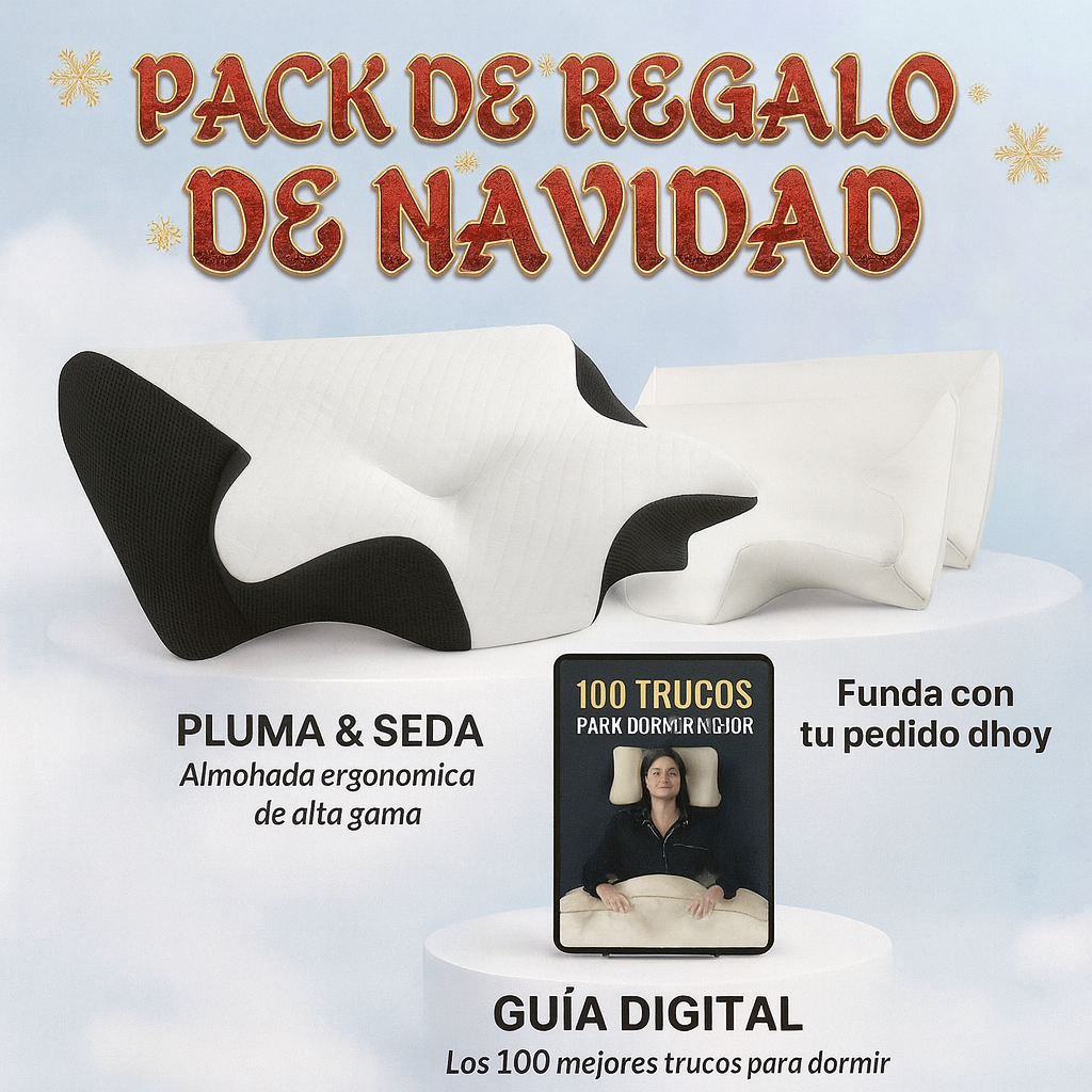 ELVEDIA Comfort+™ Almohada Ortopédica Premium + Funda y Libro GRATIS