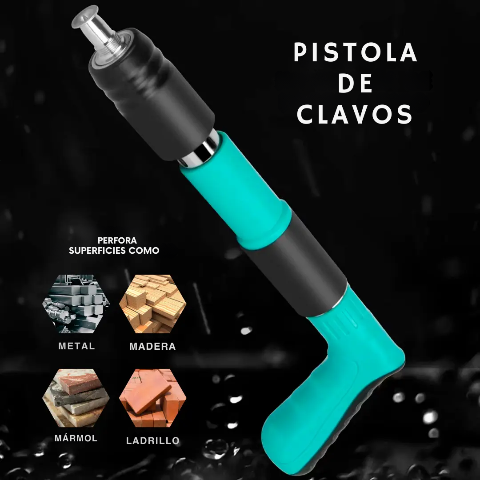 ClavoMax® - Pistola de Clavos con accesorios (Con 100 Clavos)