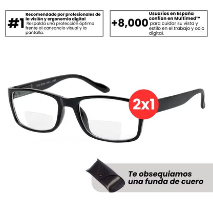 Gafas MultiMed con Montura Retro | MULTIFOCALES 2 en 1 Con PROTECCIÓN Contra La LUZ AZUL ¡OFERTA 2X1!