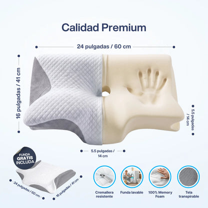 Dormelia™ - Almohada Cervical + Funda Gratis