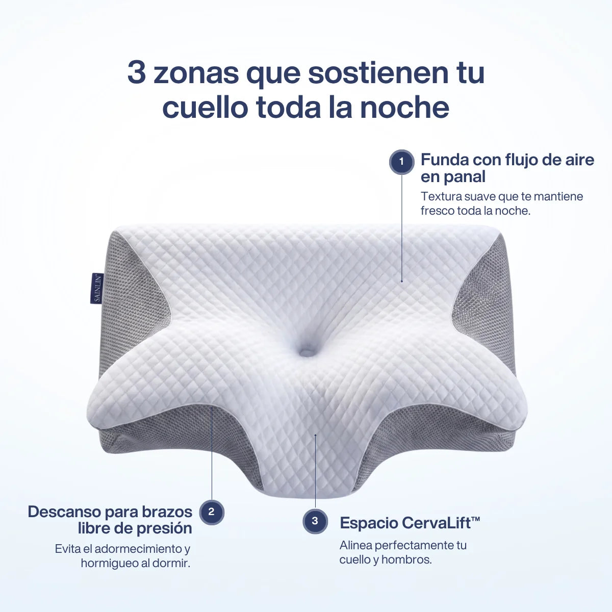 Dormelia™ - Almohada Cervical + Funda Gratis