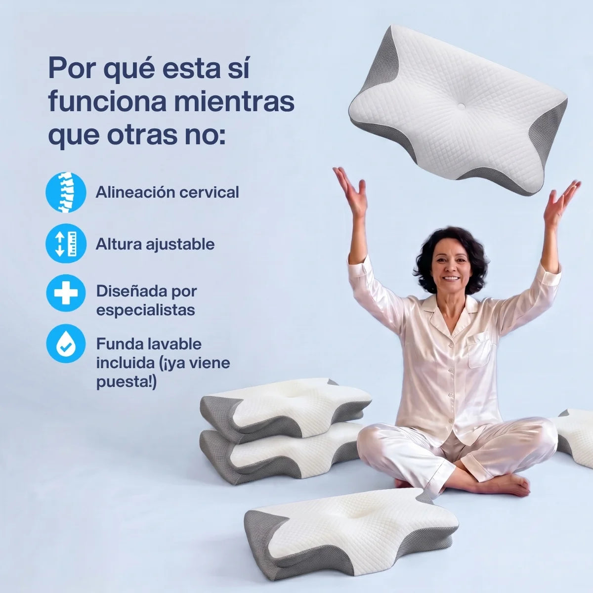 Dormelia™ - Almohada Cervical + Funda Gratis