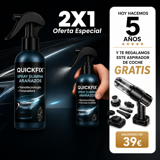 SPRAY REPARADOR DE ARAÑAZOS - QUICKFIX™ - ASPIRADOR DE REGALO