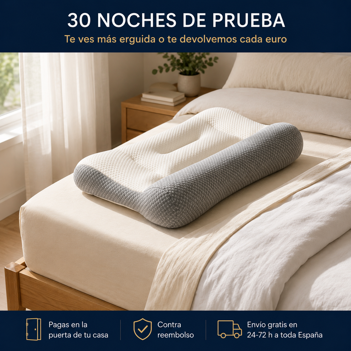 OFERTA 2X1 ¡SOLO HOY! | Nuvexa Original™ — Almohada cervical para un descanso con mejor postura